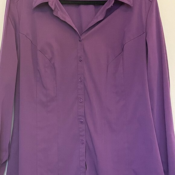 Purple Button Down Dress Shirt Long Sleeves Reitman's XL - Picture 2 of 7